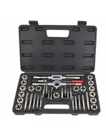 Trusa tarozi si filiere, AWTools AW20415, M3-M12, 40 buc