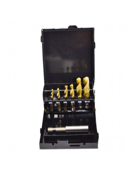 Set burghie, AWTools AW20590, HSS TIN, M3-M10, 7 buc