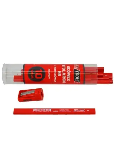 Set 10 creioane pentru tamplarie, AWTools AW29600, 175mm Set 10 creioane pentru tamplarie, AWTools AW29600, 175mm