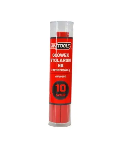 Set 10 creioane pentru tamplarie, AWTools AW29600, 175mm Set 10 creioane pentru tamplarie, AWTools AW29600, 175mm