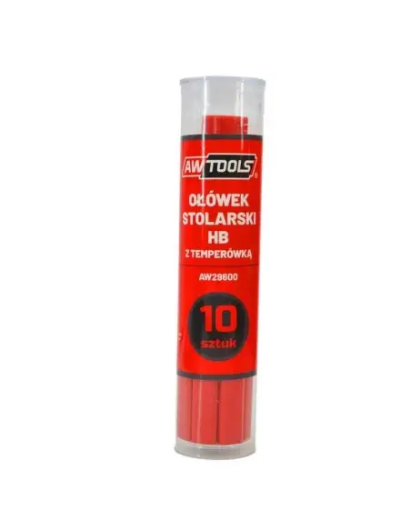 Set 10 creioane pentru tamplarie, AWTools AW29600, 175mm Set 10 creioane pentru tamplarie, AWTools AW29600, 175mm
