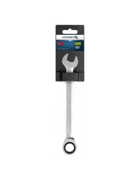 Cheie combinata, Hogert HT1R013, cu clichet, otel CrV, 13 mm, 72T Cheie combinata, Hogert HT1R013, cu clichet, otel CrV, 13 mm, 72T
