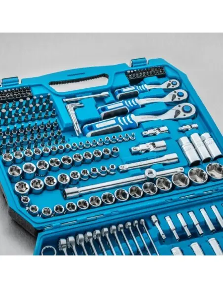 Trusa chei tubulare, Hogert, 1/2”, 1/4”, 3/8", 222 piese