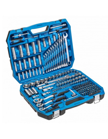 Trusa chei tubulare, Hogert, 1/2”, 1/4”, 3/8", 222 piese