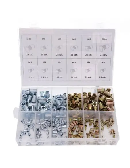 Set piulite nituibile, Kraft&Dele KD10486, 300 buc, M3-M10