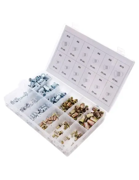 Set piulite nituibile, Kraft&Dele KD10486, 300 buc, M3-M10