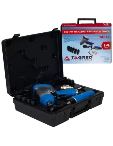 Set scule pneumatice, Tagred TA811, 14 piese, cheie de impact 1/2" Set scule pneumatice, Tagred TA811, 14 piese, cheie de impact 1/2"