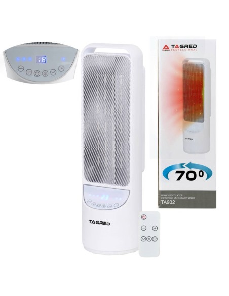Incalzitor electric, Tagred TA932, rotativ, 2000 W, display LCD