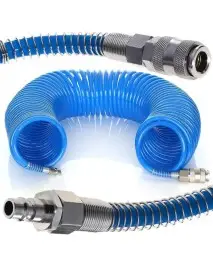 Furtun pneumatic spiralat, Tagred TA110, pentru compresor de aer, 8 bar, 5x8mm, 10m