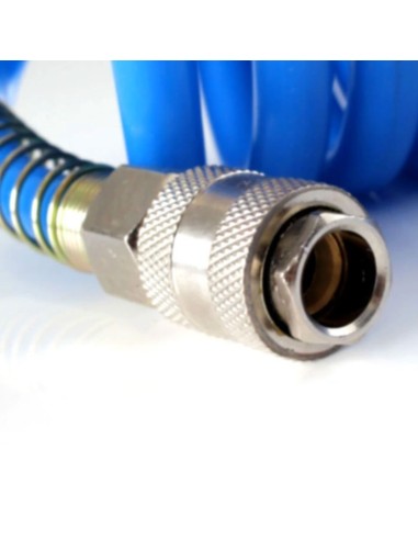 Furtun pneumatic spiralat, Tagred TA114, pentru compresor de aer, 8 bar, 8x12mm, 15m