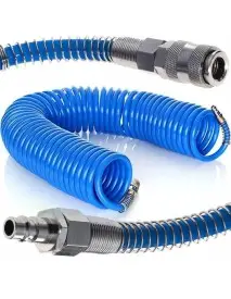 Furtun pneumatic spiralat, Tagred TA115, pentru compresor de aer, 8 bar, 8x12mm, 20m