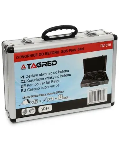 Set carote, Tagred TA1510, pentru beton, SDS PLUS, 40 - 125 mm