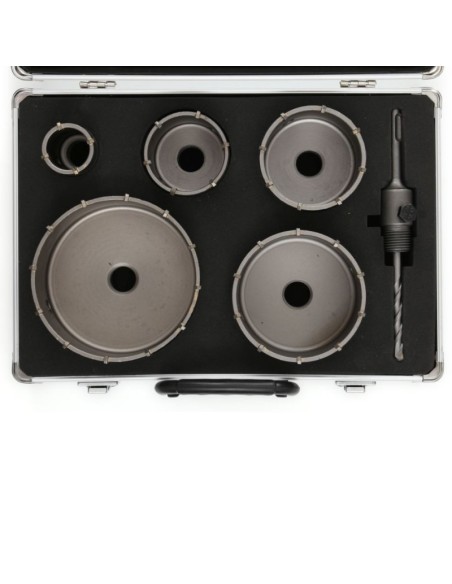 Set carote, Tagred TA1510, pentru beton, SDS PLUS, 40 - 125 mm