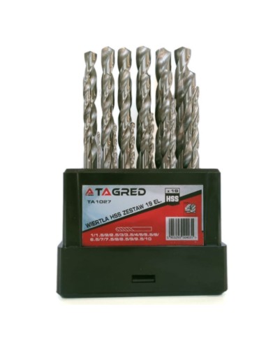 Set burghie metal, Tagred TA1027, 1-10 mm, 19 piese, HSS