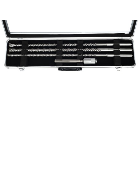 Set burghie, Tagred TA4041, SDS MAX, 4 piese, cu adaptor, pentru beton