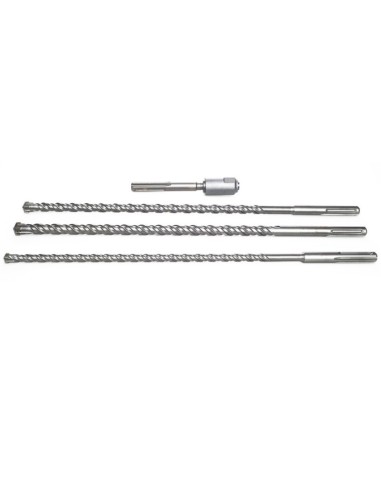 Set burghie, Tagred TA4041, SDS MAX, 4 piese, cu adaptor, pentru beton