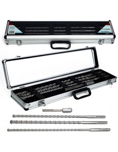 Set burghie, Tagred TA4041, SDS MAX, 4 piese, cu adaptor, pentru beton