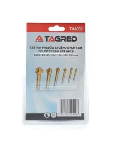 Set 6 freze, Tagred TA4092, tija 6.35 mm, titan