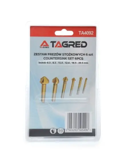 Set 6 freze, Tagred TA4092, tija 6.35 mm, titan