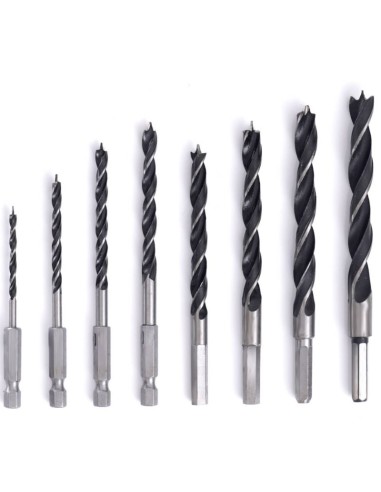 Set burghie pentru lemn, Tagred TA4184, HEX 1/4, 3-10 mm, 8 piese Set burghie pentru lemn, Tagred TA4184, HEX 1/4, 3-10 mm, 8 piese