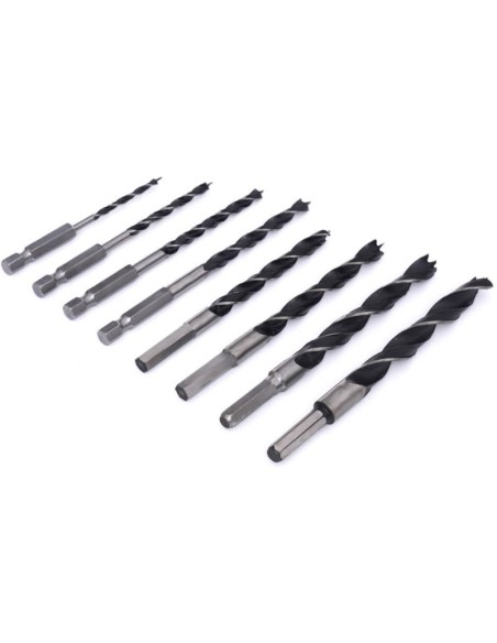 Set burghie pentru lemn, Tagred TA4184, HEX 1/4, 3-10 mm, 8 piese Set burghie pentru lemn, Tagred TA4184, HEX 1/4, 3-10 mm, 8 piese