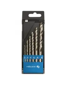 Set burghie pentru metal, Hogert HT6D186, 6 piese, M35, 135°