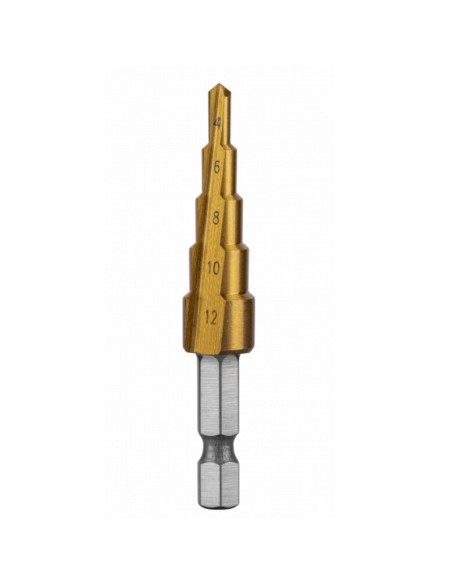 Burghiu conic, Hogert HT6D321, 4-12 mm, HSS, pentru lemn/metal