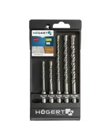 Set 5 burghie, Hogert HT6D370, SDS+, pentru zidarie