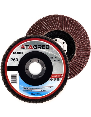 Disc slefuit metal,Tagred TA1005, 125mm/22,23mm, P60