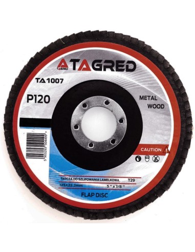Disc slefuit metal, Tagred TA1007, 125mm/22,23mm, P120