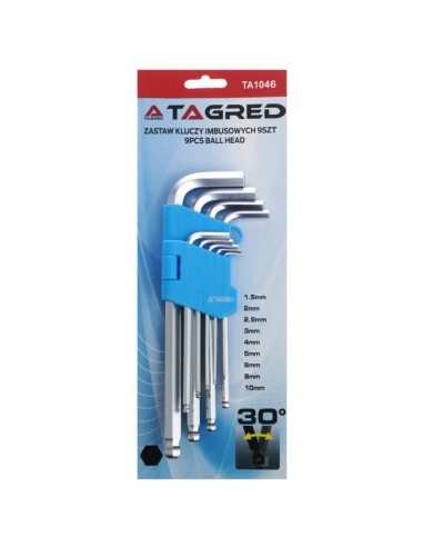 Set chei imbus, Tagred TA1046, profil hexagonal, 9 piese Set chei imbus, Tagred TA1046, profil hexagonal, 9 piese