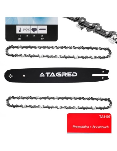 Lama de ghidaj 14", Tagred TA1107, cu doua lanturi Lama de ghidaj 14", Tagred TA1107, cu doua lanturi