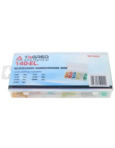 Set 140 sigurante auto, Tagred TA1404, 3A-30A
