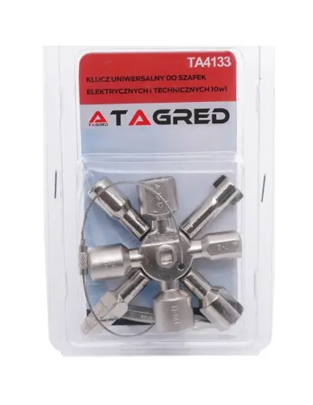 Cheie universala, Tagred TA4133, 10 in 1, pentru dulapuri electrice Cheie universala, Tagred TA4133, 10 in 1, pentru dulapuri electrice