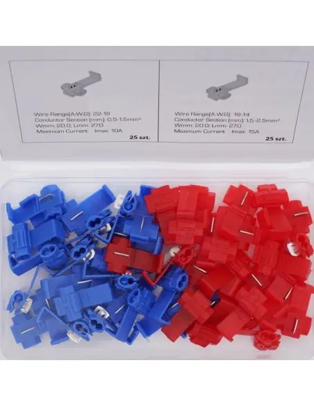 Conectori pentru conductori electrici, Tagred TA4164, 50 piese Conectori pentru conductori electrici, Tagred TA4164, 50 piese