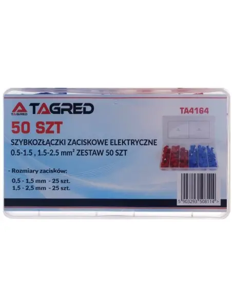 Conectori pentru conductori electrici, Tagred TA4164, 50 piese Conectori pentru conductori electrici, Tagred TA4164, 50 piese