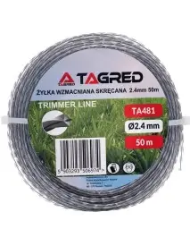 Fir motocoasa, Tagred TA481, 2,4 mm x 50 m, armat