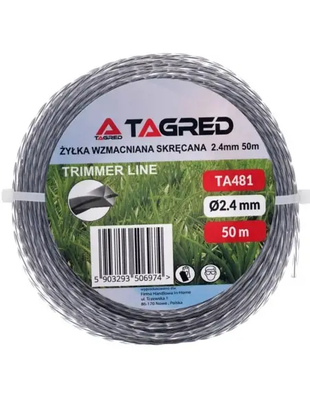 Fir motocoasa, Tagred TA481, 2,4 mm x 50 m, armat