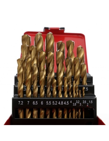Set burghie din titan, Kraft&Dele KD10344, 29 piese Set burghie din titan, Kraft&Dele KD10344, 29 piese