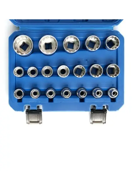 Set chei tubulare, Kraft&Dele KD10347, 19 piese