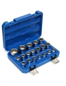 Set chei tubulare, Kraft&Dele KD10347, 19 piese