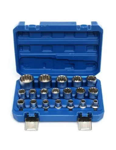 Set chei tubulare, Kraft&Dele KD10347, 19 piese