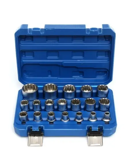 Set chei tubulare, Kraft&Dele KD10347, 19 piese