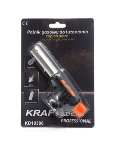 Arzator pe gaz, Kraft&Dee KD10380, lipire piezo, cu reglare putere