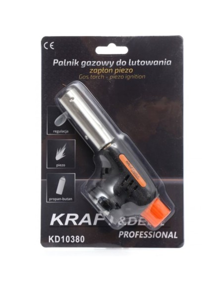 Arzator pe gaz, Kraft&Dee KD10380, lipire piezo, cu reglare putere