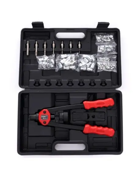 Cleste pentru nituit, Kraft&Dele KD10556, 110 piese, M3 - M10