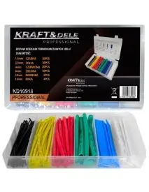 Set tuburi termocontractabile, Kraft&Dele KD10918, 100 piese, 6 dimensiuni