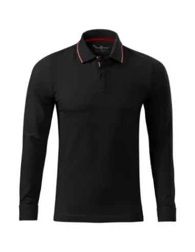 Tricou polo pentru barbati, Contrast Stripe LS 258, Malfini Tricou polo pentru barbati, Contrast Stripe LS 258, Malfini