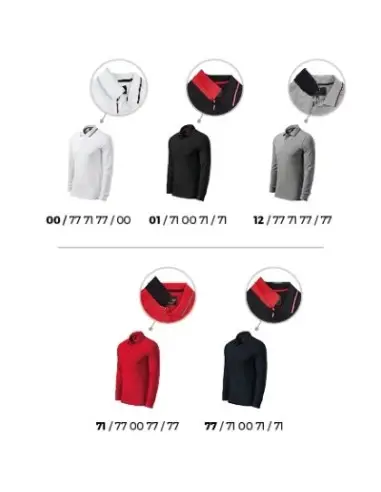 Tricou polo pentru barbati, Contrast Stripe LS 258, Malfini Tricou polo pentru barbati, Contrast Stripe LS 258, Malfini