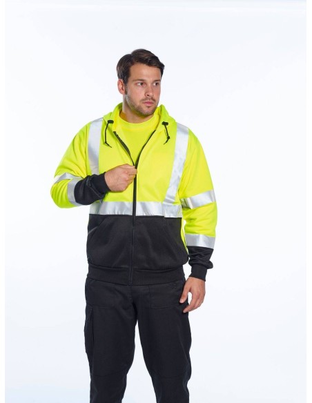 Hanorac Hi-Vis Bicolor cu Fermoar